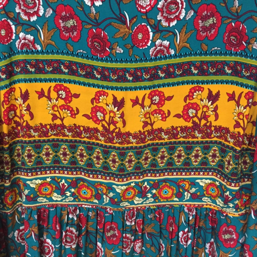 Floral Long Sleeve Dress - Multicolor - Picture 15 of 15
